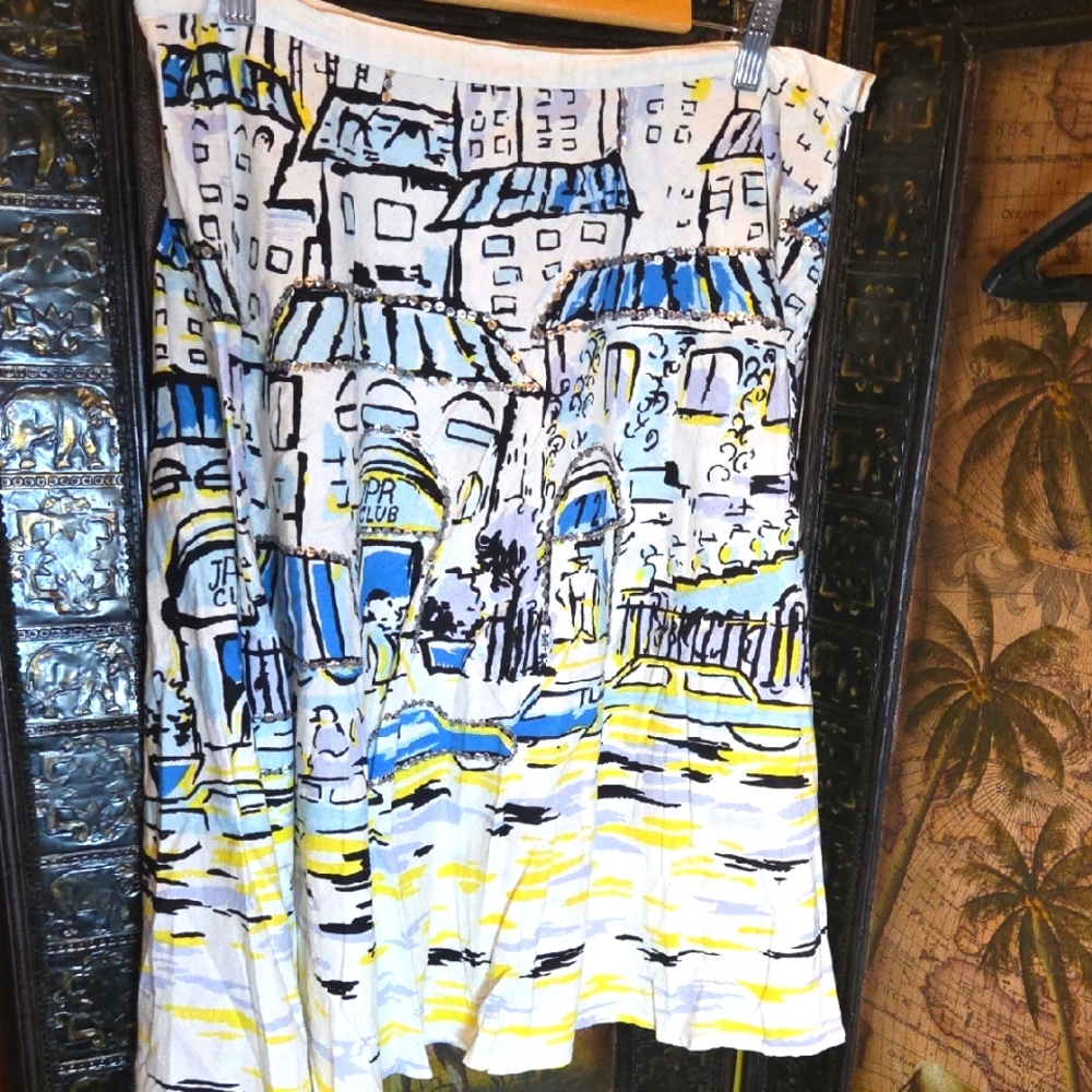 Cotton Skirt With Sequins